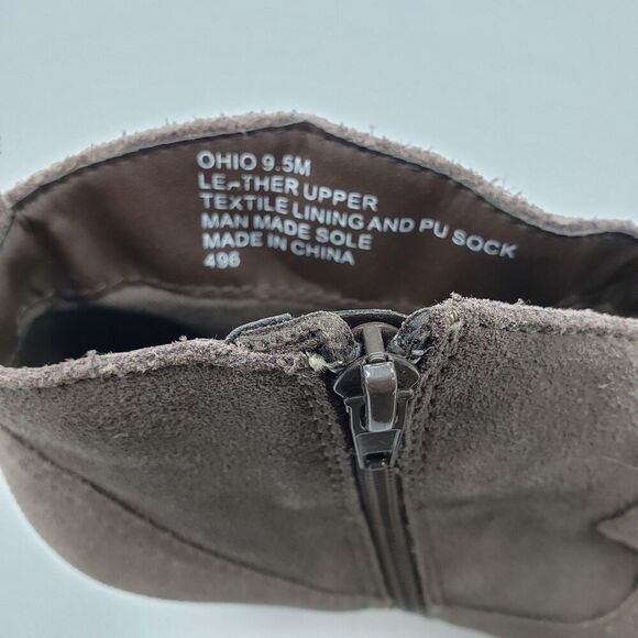 Steve Madden Boots Womens Size 9.5M Brown Suede Fringe Ankle Block Heel Western - Picture 11 of 13